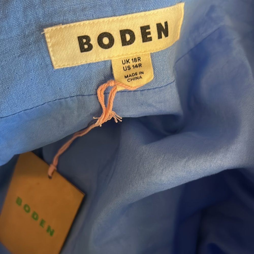 Boden Anna Double Cloth Short Dress
Ocean Blue (Size 14) - Picture 9 of 10